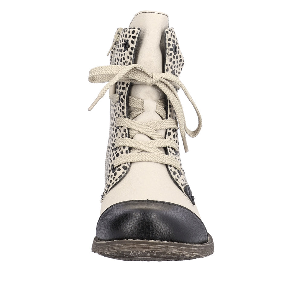 Rieker Synthetic Material Women's Short 70822 Ankle Boots - Beige Combination NcqsKRZp