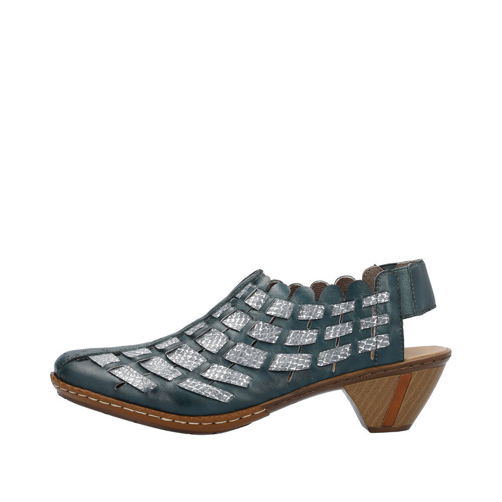 Rieker Women's Style 46778 Dress Sling-Back - Blue kfGCHbp7