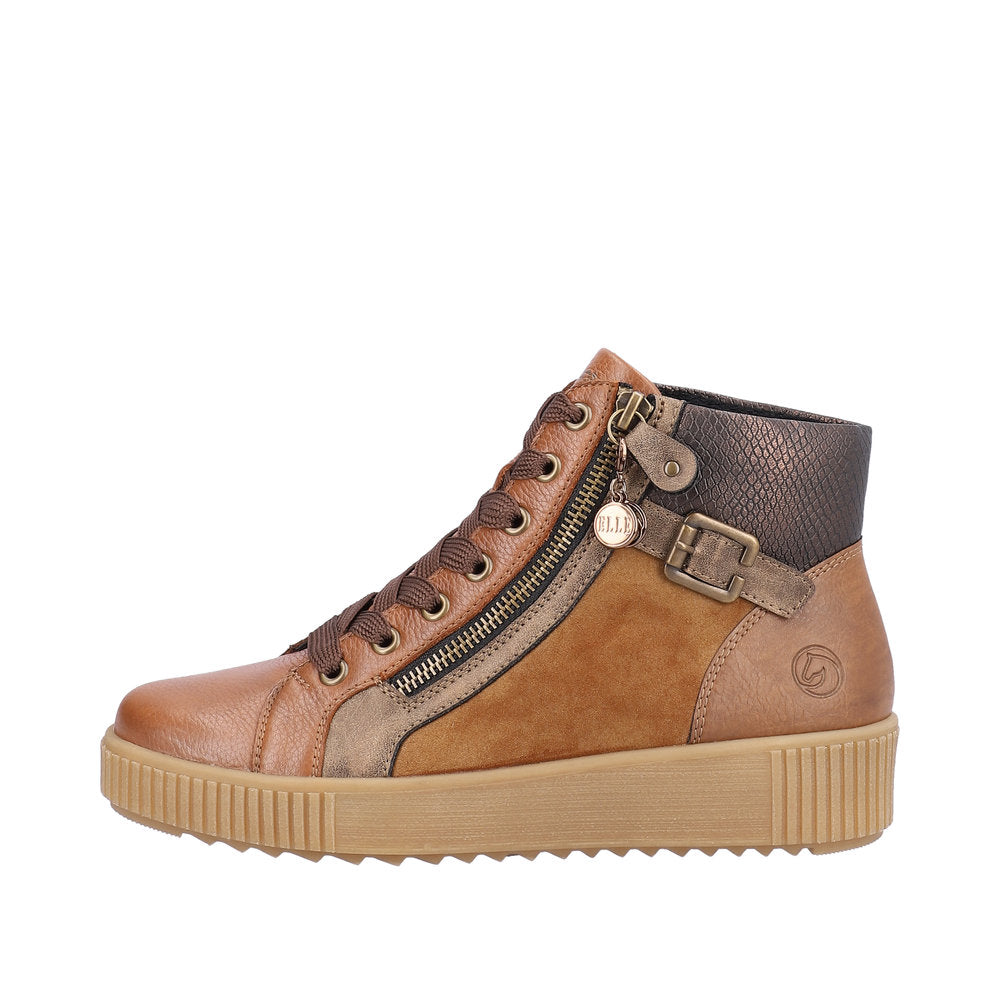 Remonte Synthetic Material Women's Mid Height R7997 Mid-Height Boots - Brown Combination n0tRHu3Z