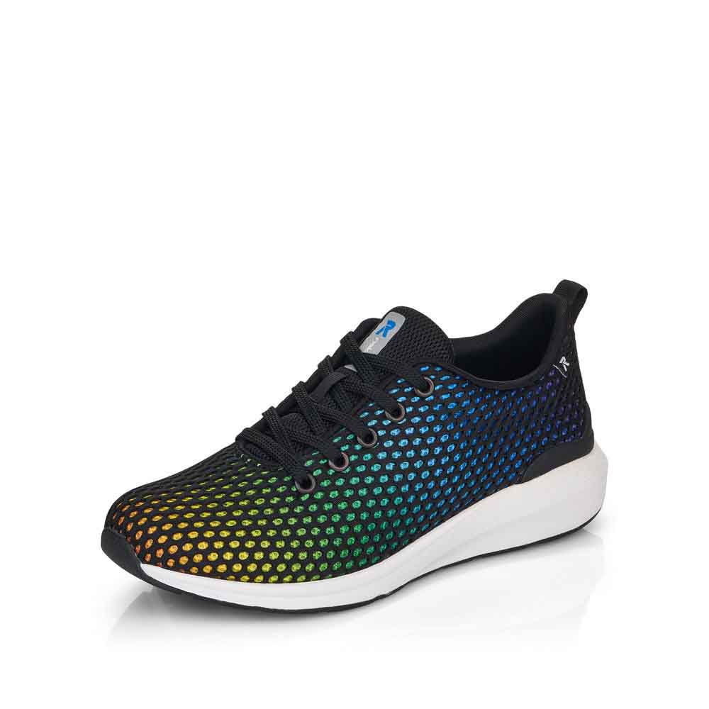 Rieker Evolution Women's Style 40101 Athletic Lace-Up - Black Combination