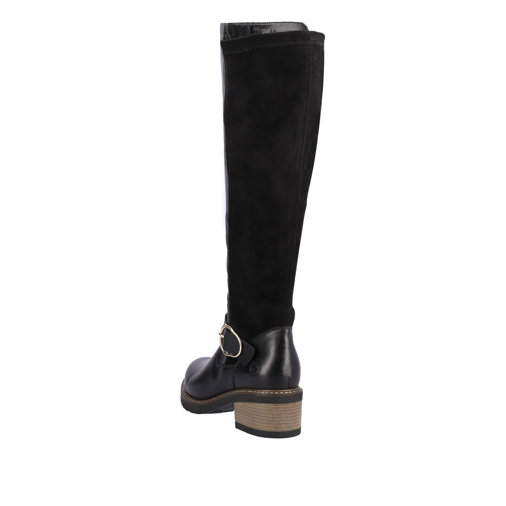 Remonte Leather Women's' Tall D1A73 Tall Boots - Black TfxKFGZk