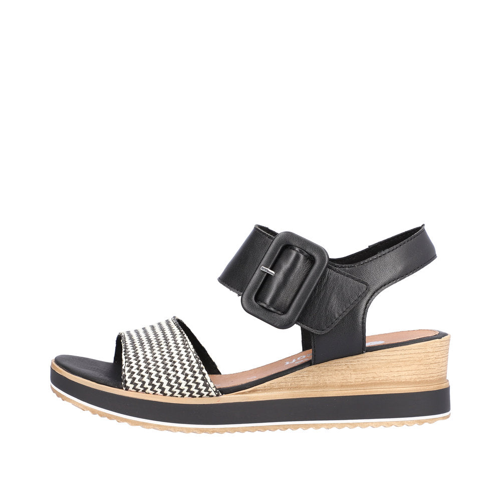 Remonte Women's Style D6453 Dress Sandal - Black Combination W9TgFlhu