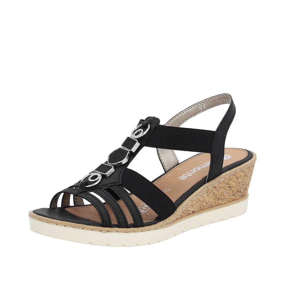 Remonte Women's Style R6264 Dress Sandal - Black