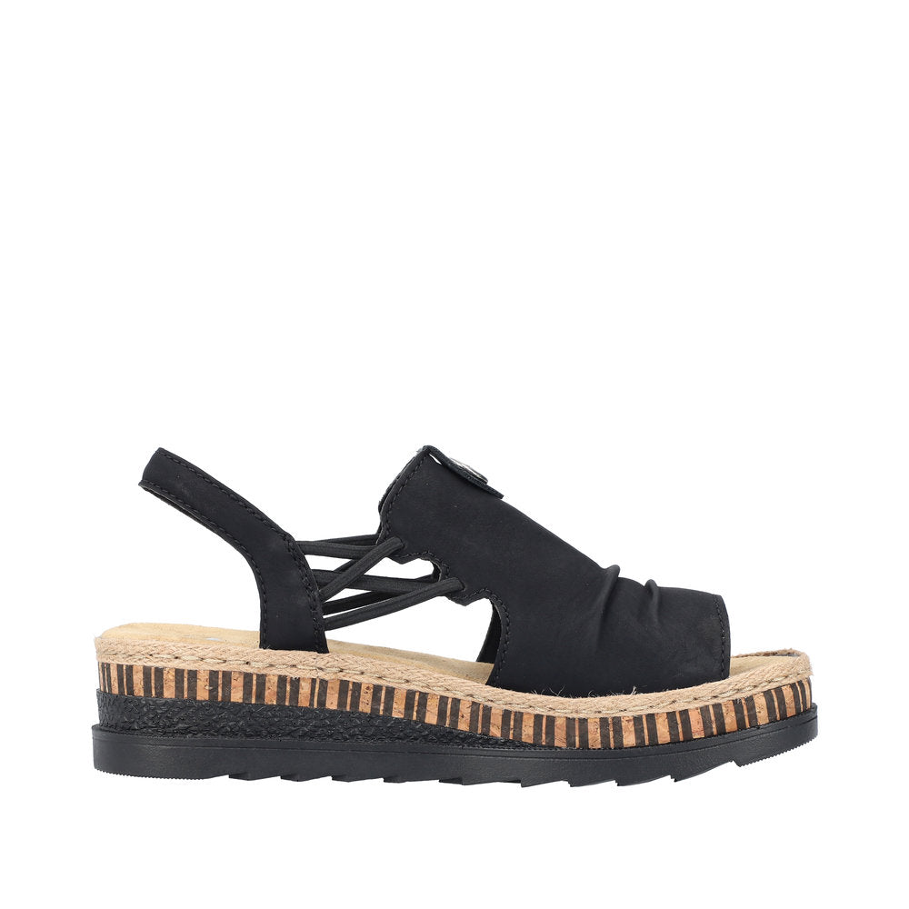 Rieker Women's Style V7972 Dress Sandal - Black hLVnCAwV