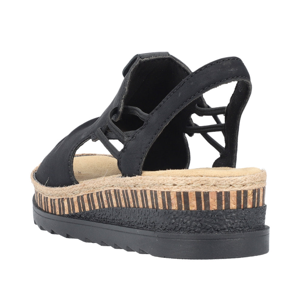 Rieker Women's Style V7972 Dress Sandal - Black hLVnCAwV