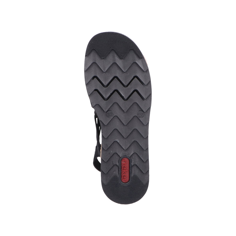 Rieker Women's Style V7972 Dress Sandal - Black hLVnCAwV