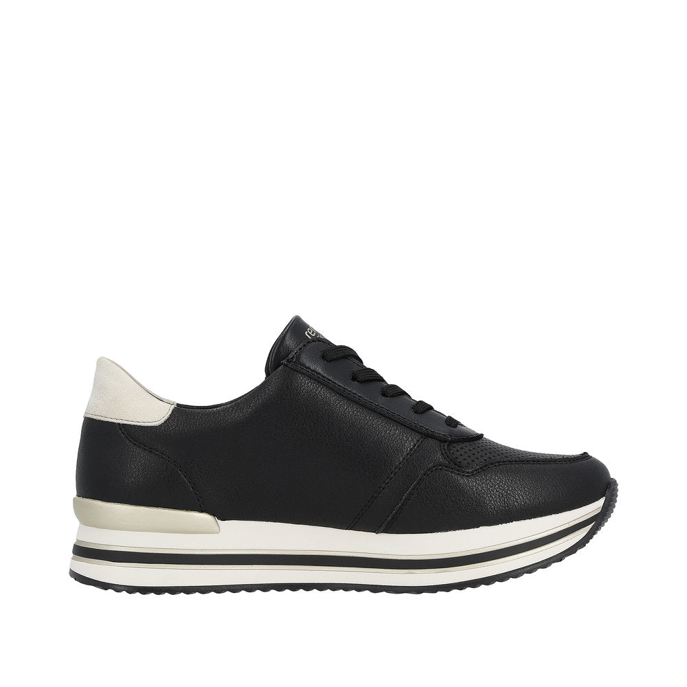 Remonte Women's Style D1318 Athletic Lace-Up With Zip - Black Combination IQsrbk8V