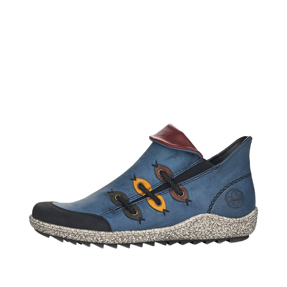 Rieker Synthetic Material Women's Short Z7582 Ankle Boots - Blue Combination ADUDLGbD