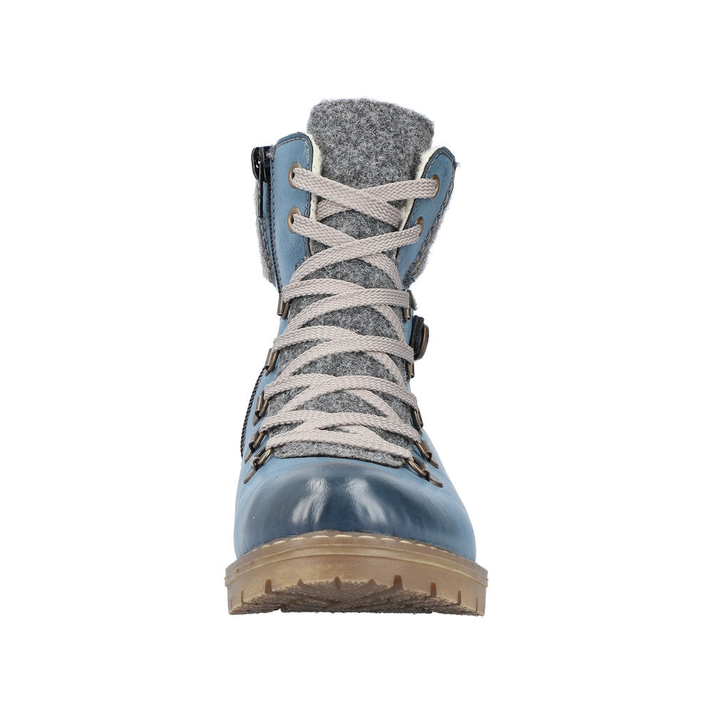 Rieker Synthetic Material Women's Short Y9131 Ankle Boots - Blue JiYoqeJt