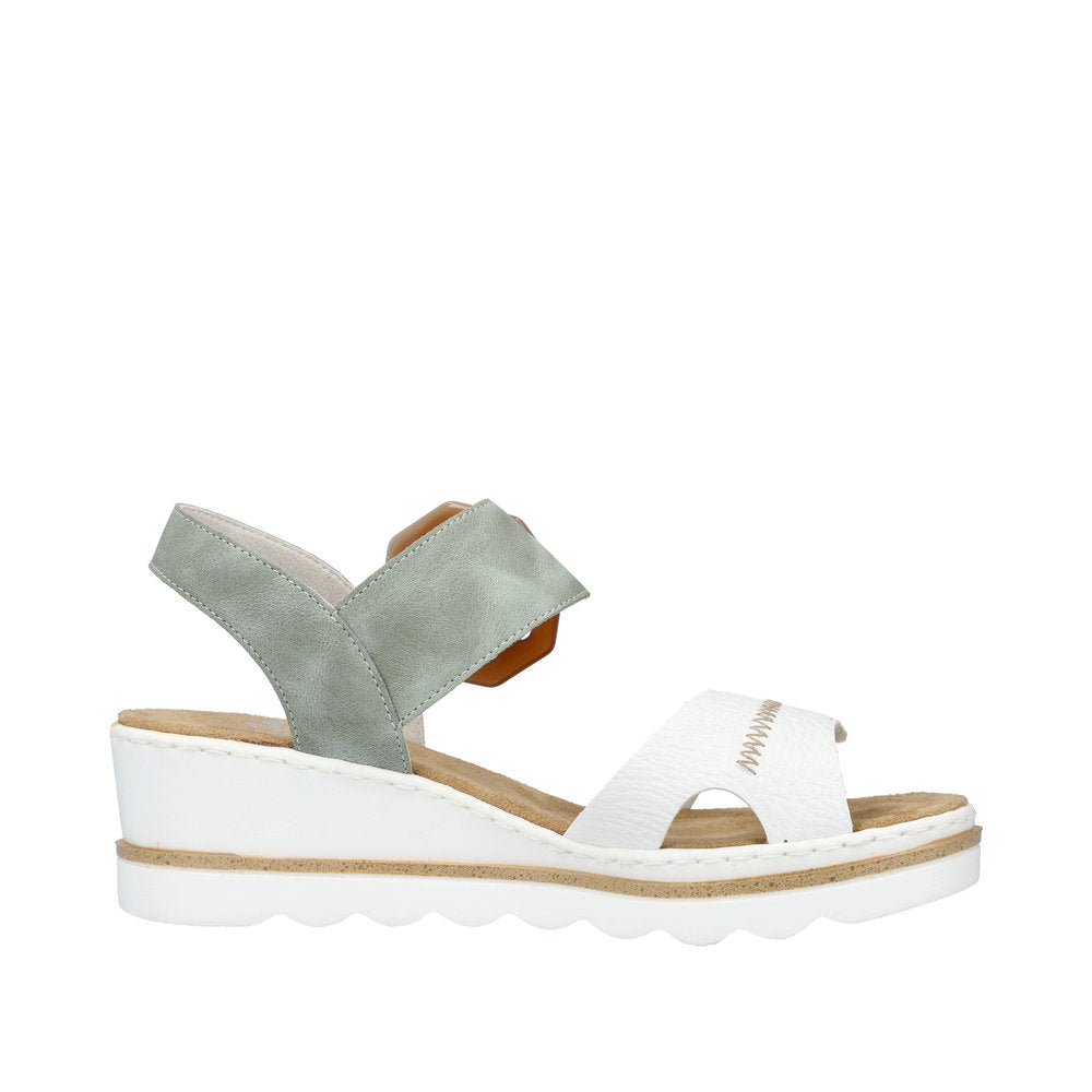 Rieker Women's Style 67476 Dress Sandal - White Combination cagBUink
