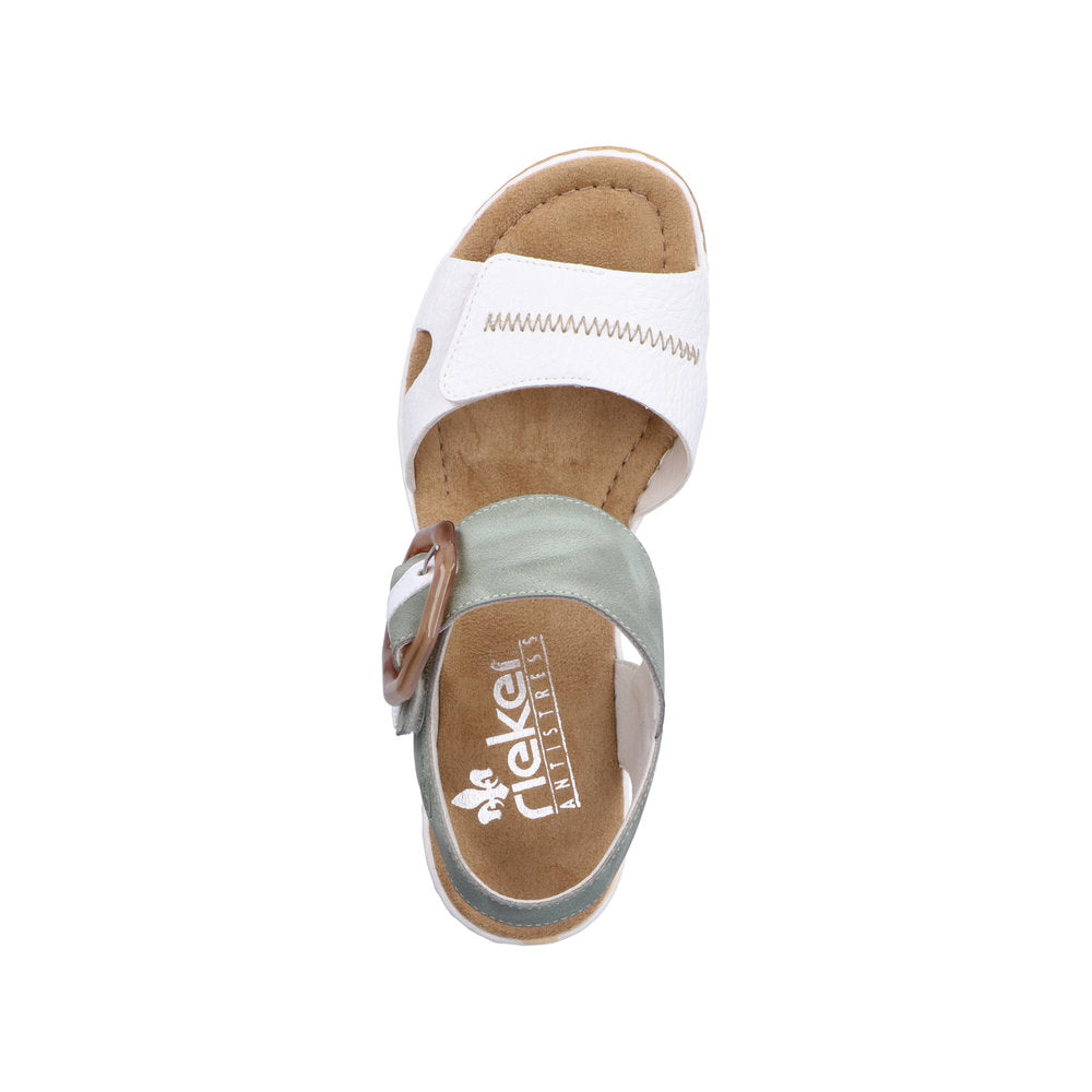Rieker Women's Style 67476 Dress Sandal - White Combination cagBUink