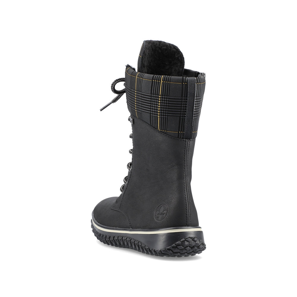 Rieker Synthetic Leather Women's Mid Height Z4245 Mid-Height Boots - Black F7lKR7eR