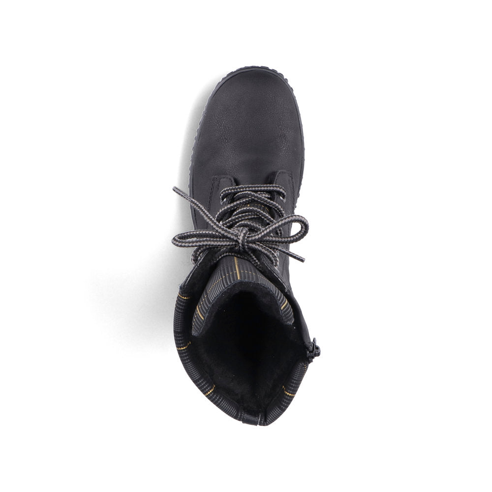 Rieker Synthetic Leather Women's Mid Height Z4245 Mid-Height Boots - Black F7lKR7eR