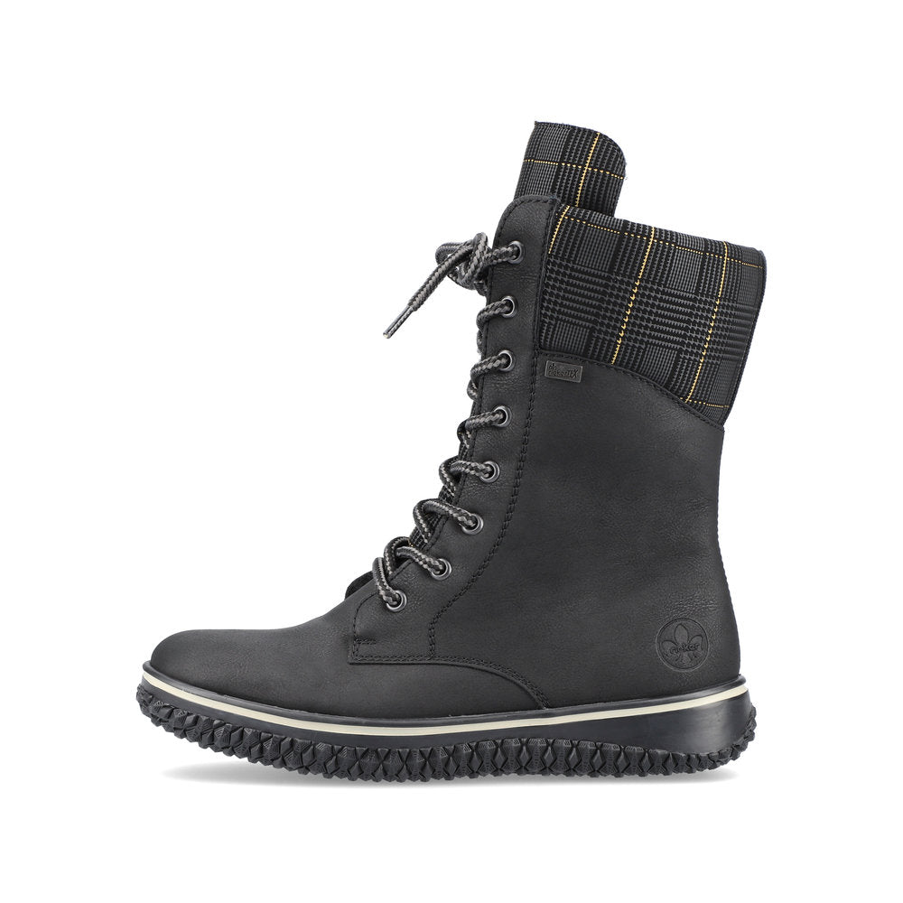 Rieker Synthetic Leather Women's Mid Height Z4245 Mid-Height Boots - Black F7lKR7eR