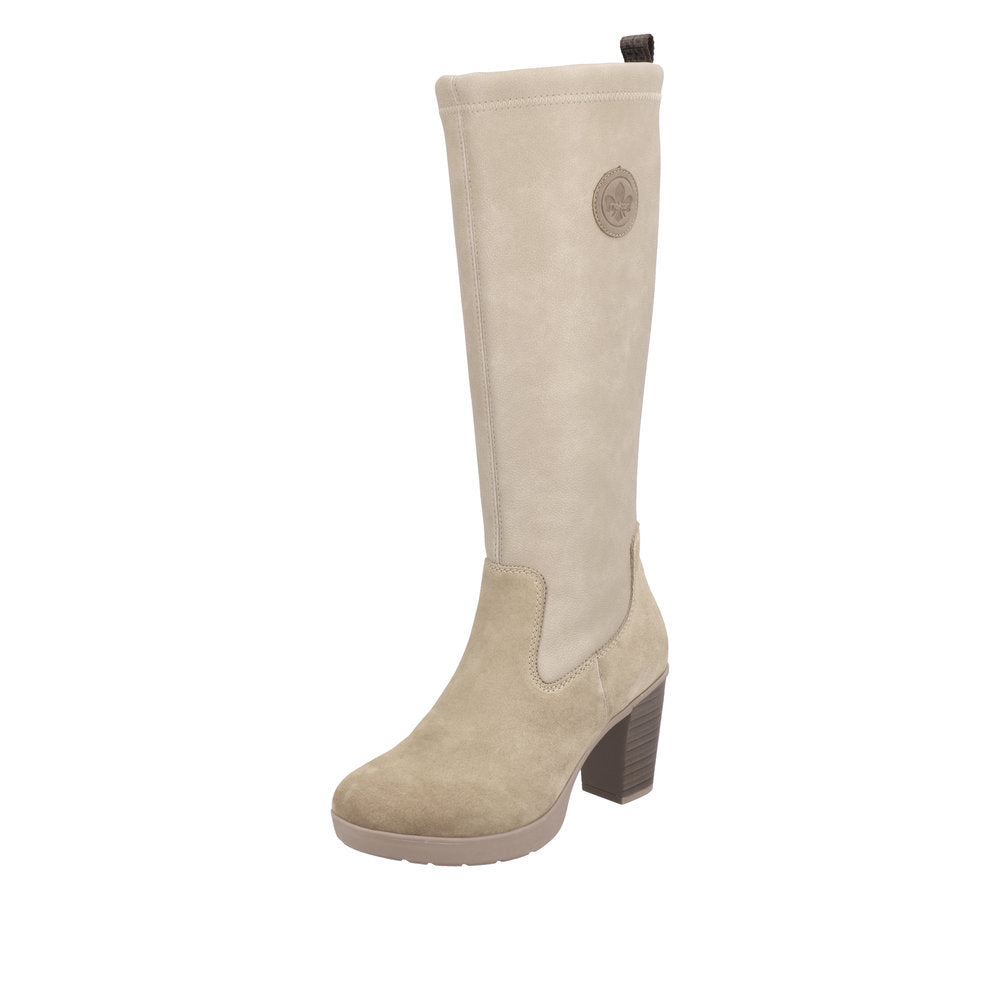Rieker Synthetic Material Women's' Tall Y2255 Tall Boots - Beige