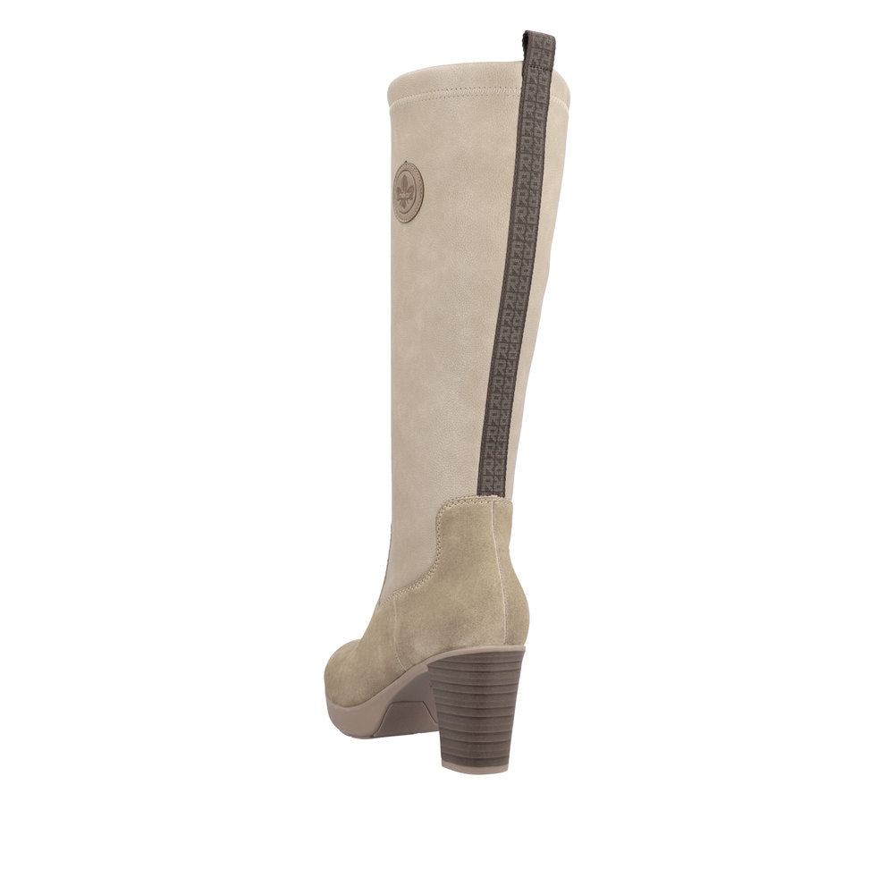 Rieker Synthetic Material Women's' Tall Y2255 Tall Boots - Beige CVkWEgEP