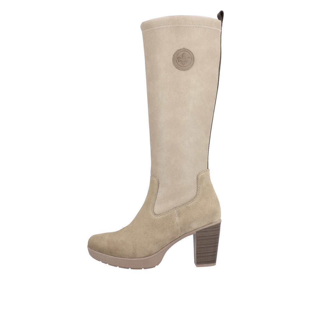 Rieker Synthetic Material Women's' Tall Y2255 Tall Boots - Beige CVkWEgEP