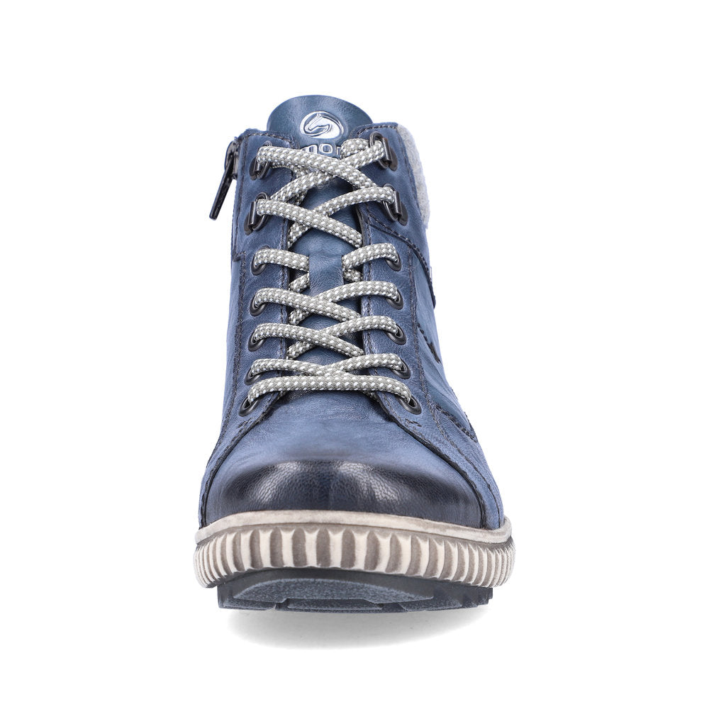 Remonte Leather Women's Mid Height R8276-01 Mid-Height Boots - Blue Combination en1Bdtdo