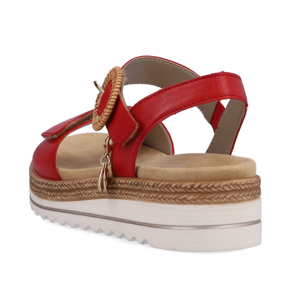 Remonte Women's Style D0Q52 Casual Sandal - Red rHnzxM1r