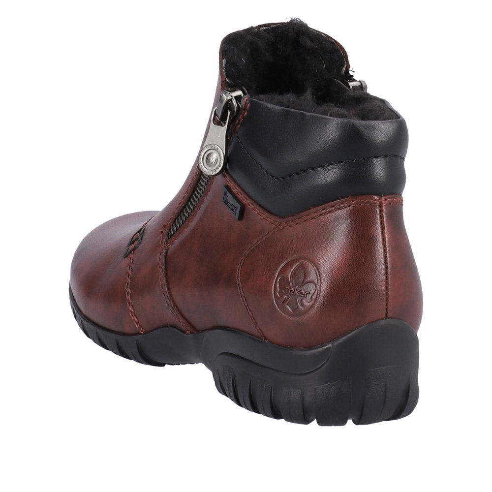 Rieker Leather Women's Short L4655 Ankle Boots - Red mrdXjkf4