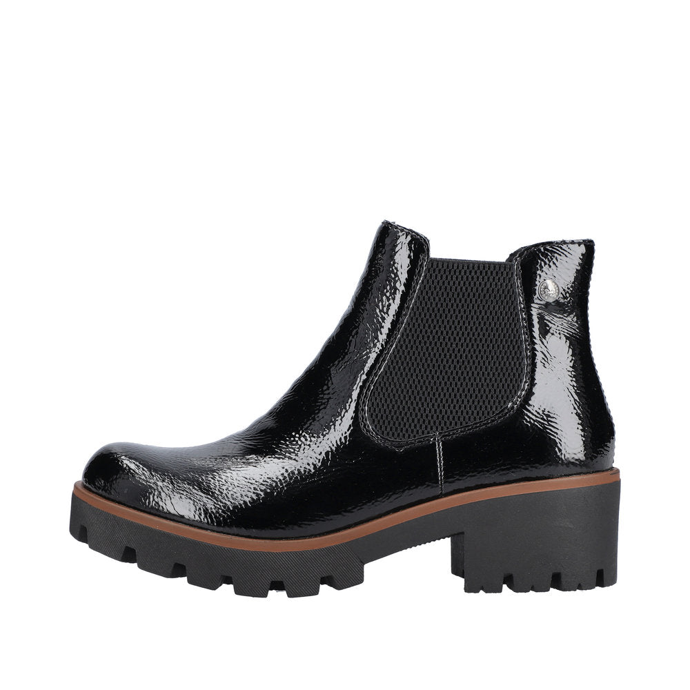 Rieker Synthetic Material Women's Short 79265 Ankle Boots - Black lJoT2p96