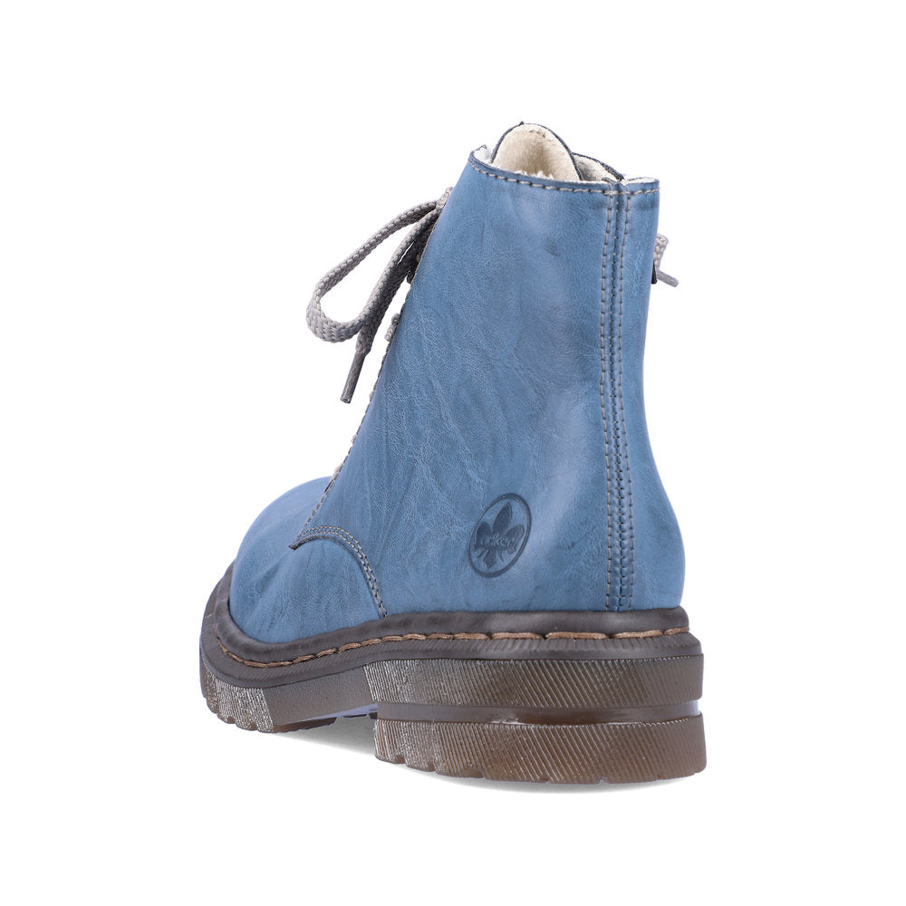 Rieker Synthetic Leather Women's Short 78240 Ankle Boots - Blue 1k1XykjY