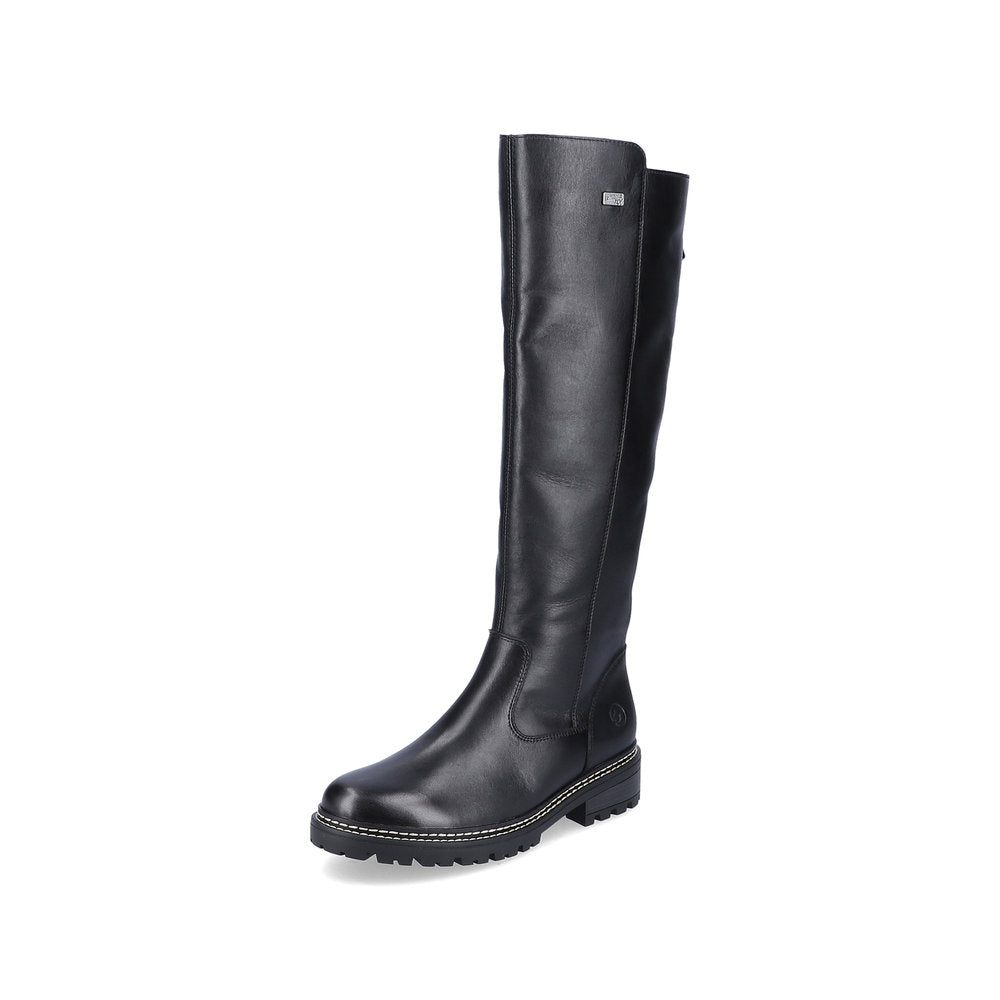 Remonte Leather Women's Tall D0B72 Tall Boots - Black