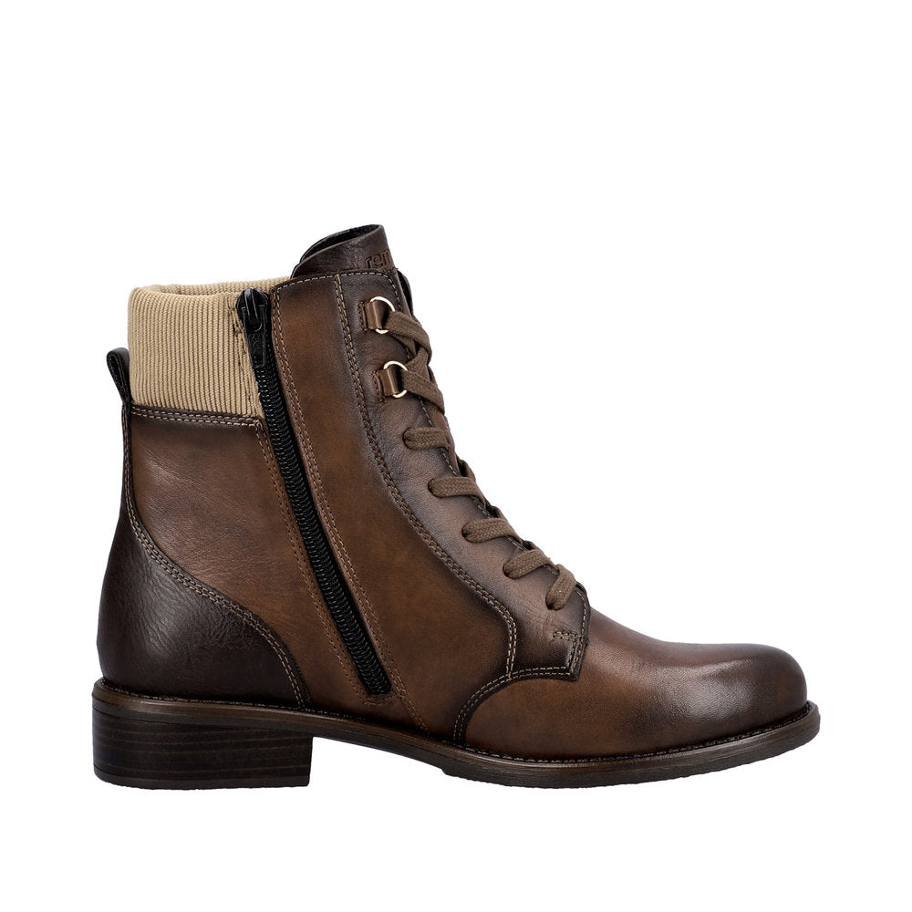 Remonte Leather Women's Mid Height D0F76 Mid-Height Boots - Brown Combination TcoAEMqL