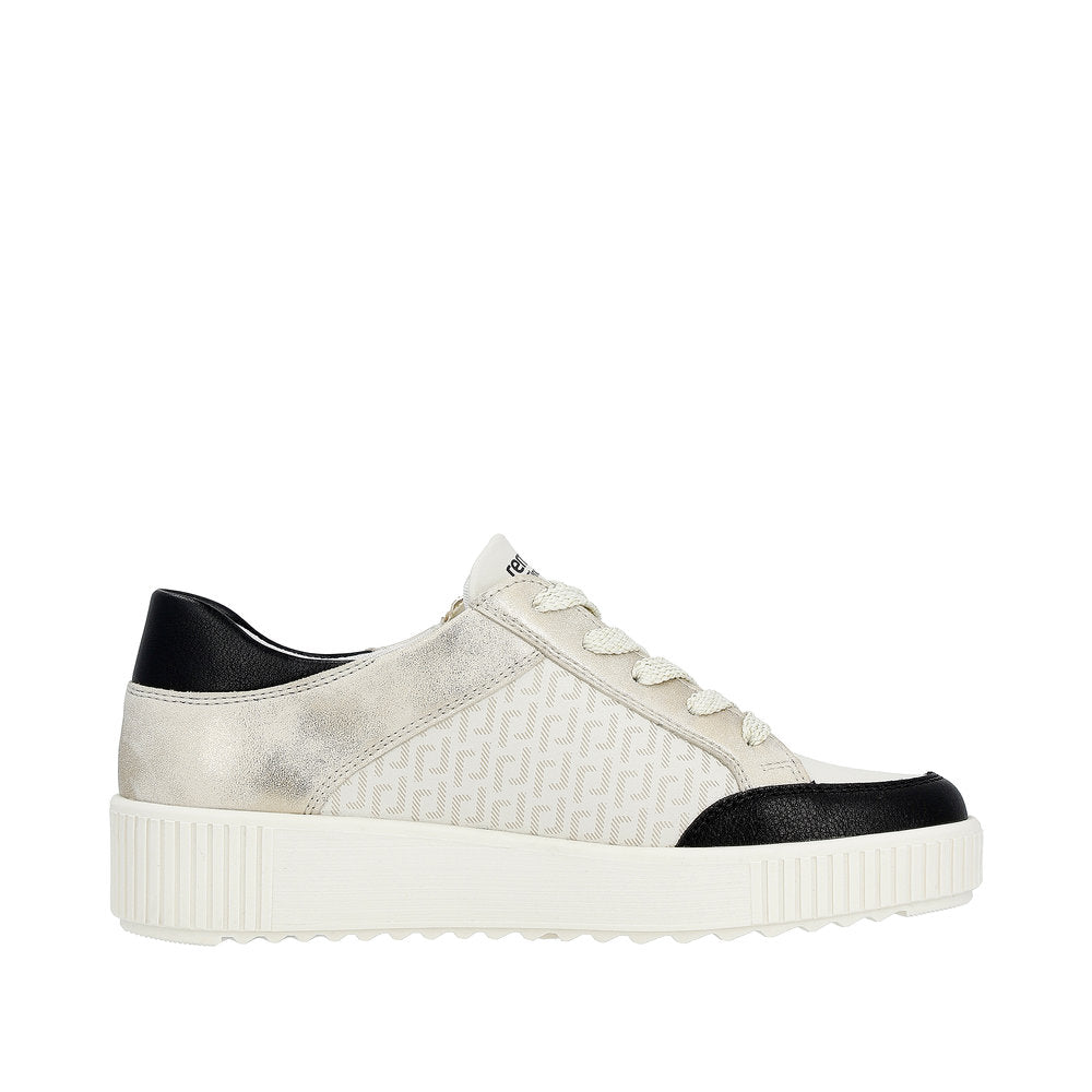 Remonte Women's Style R7901 Athletic Lace-Up With Zip - Black Combination XMXGaxsS
