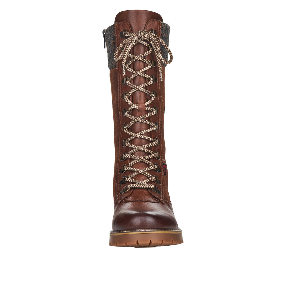 Remonte Suede Leather Women's' Tall D9375 Tall Boots Athleisure Boots - Brown Combination gpwVg0q9