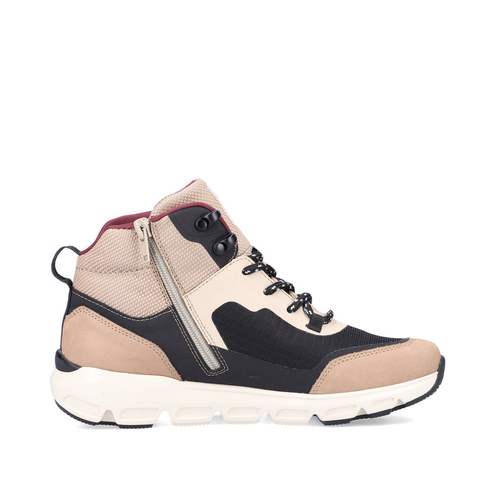 Rieker Evolution Textile Women's Short 40460 Ankle Boots - Beige Combination GIP0PXwe