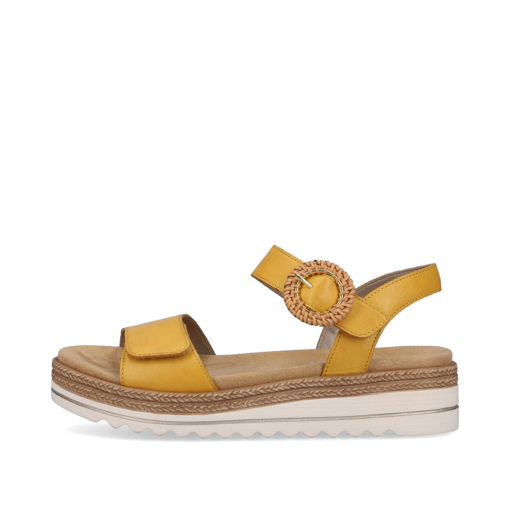 Remonte Women's Style D0Q52 Casual Sandal - Yellow 7S2XQ33a