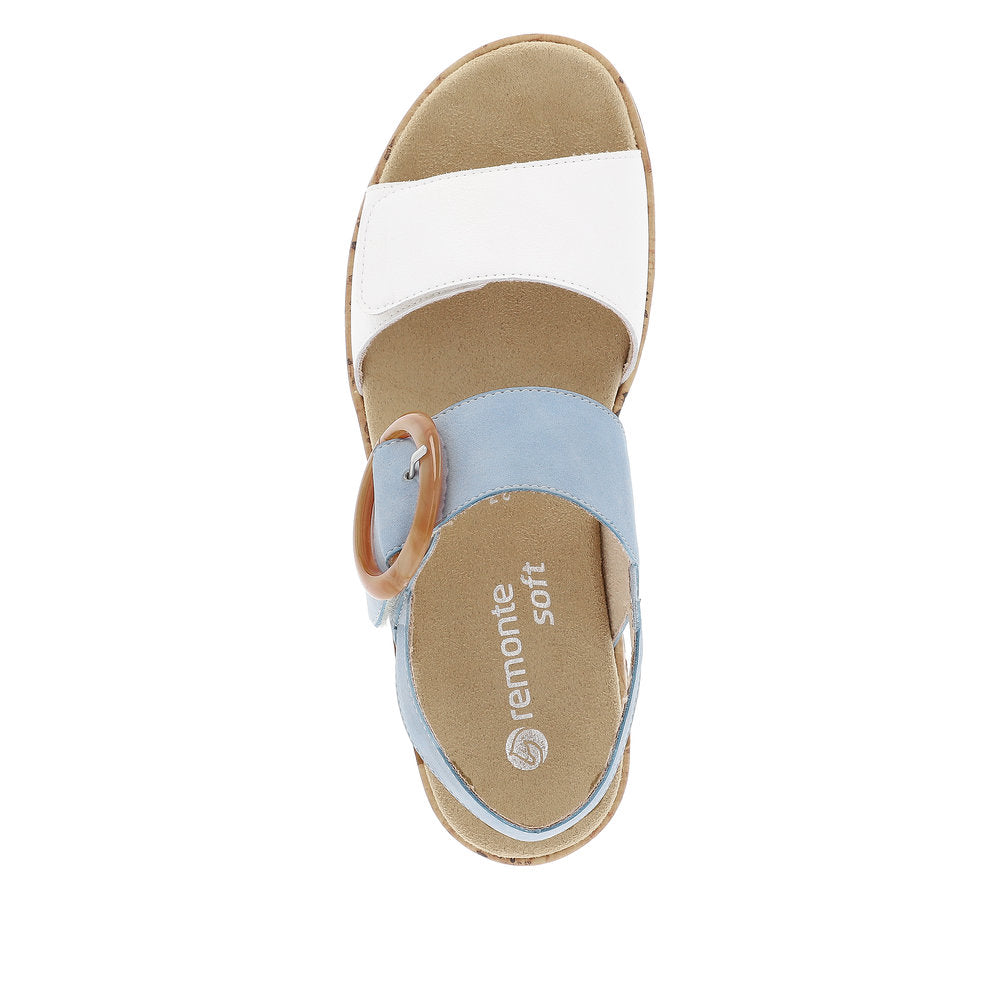 Remonte Women's Style R6853 Casual Sandal - Blue Combination zOoRg86D