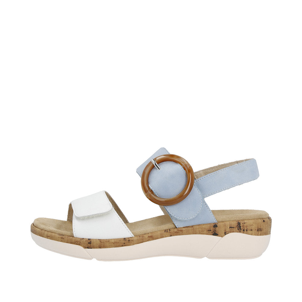 Remonte Women's Style R6853 Casual Sandal - Blue Combination zOoRg86D