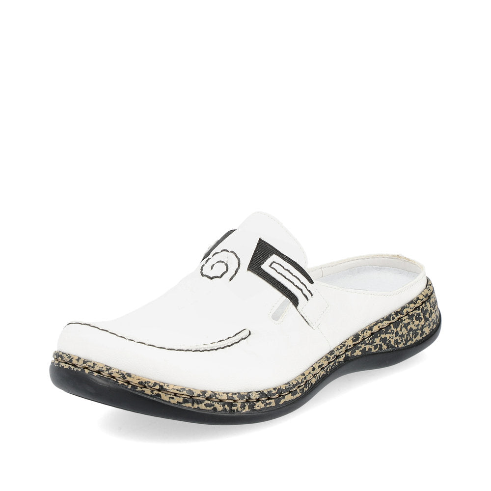 Rieker Women's Style 46393 Casual Clog - White