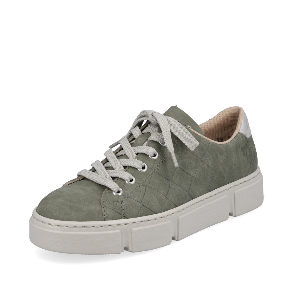 Rieker Women's Style N59W2 Athletic Lace-Up - Green