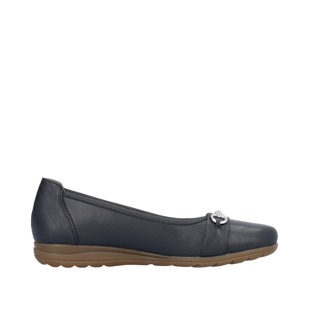 Rieker Women's Style L9360 Dress Ballerina - Blue c3x2flXY