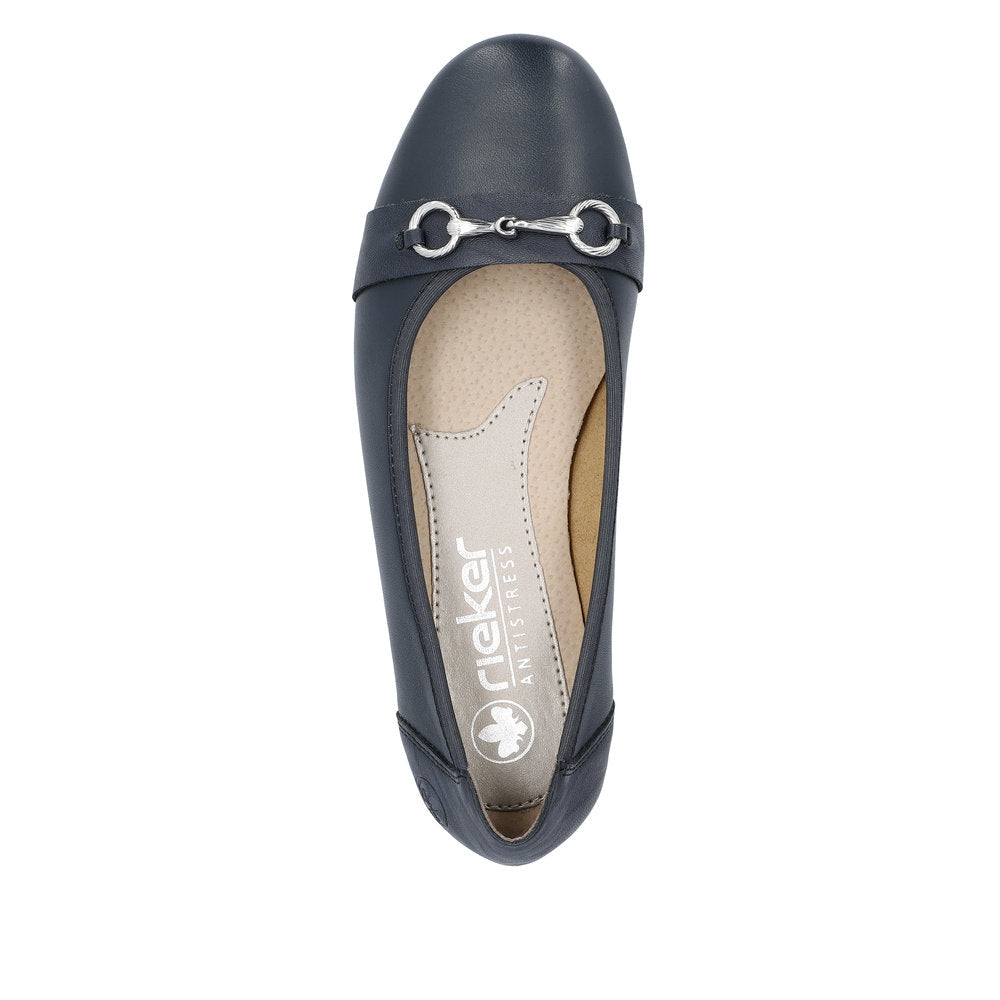Rieker Women's Style L9360 Dress Ballerina - Blue c3x2flXY