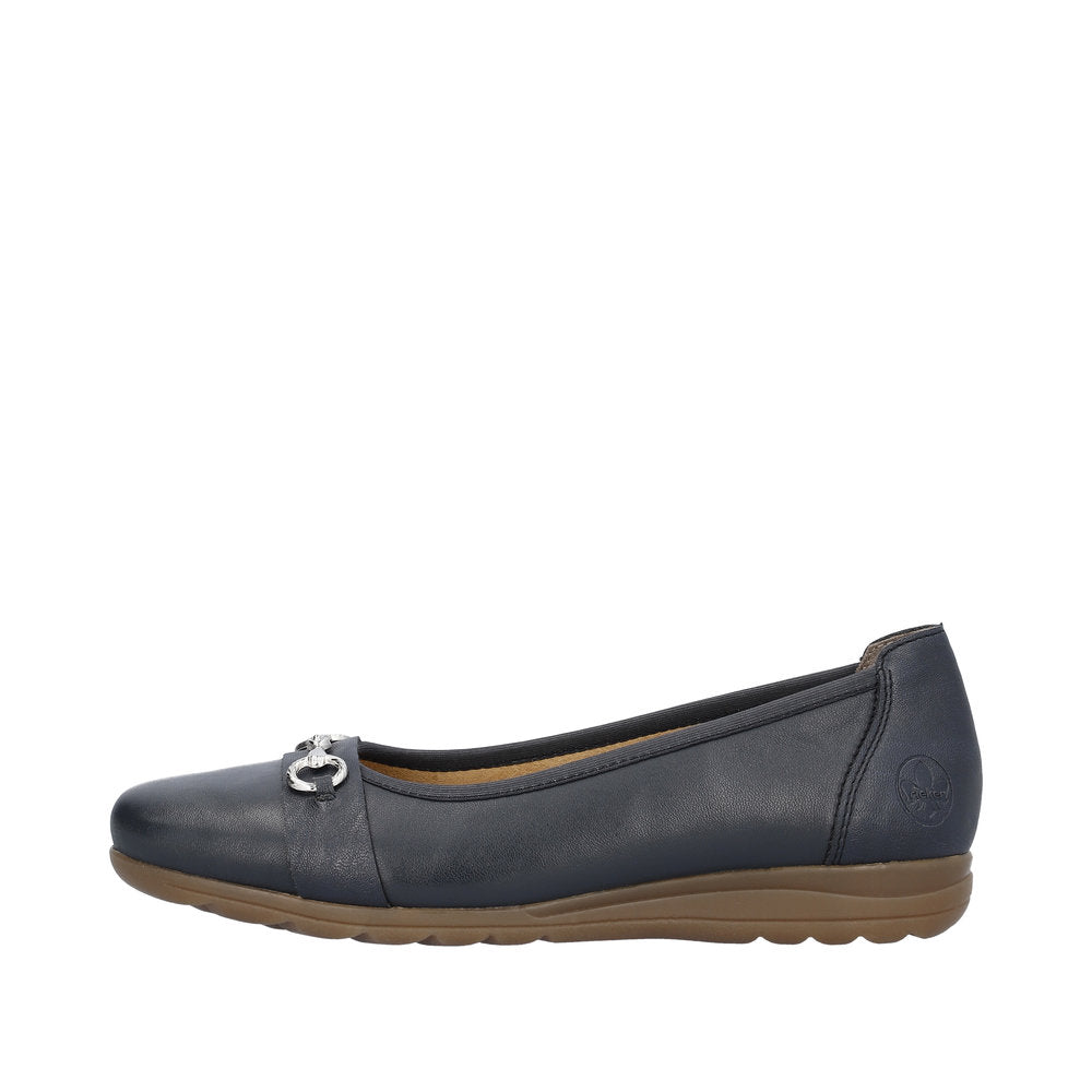 Rieker Women's Style L9360 Dress Ballerina - Blue c3x2flXY