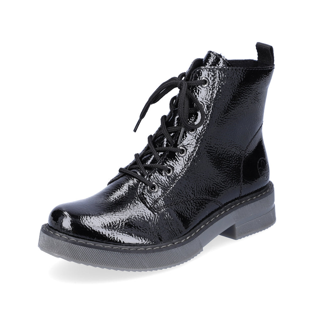 Rieker Synthetic Leather Women's Short 72010-14 Ankle Boots - Black