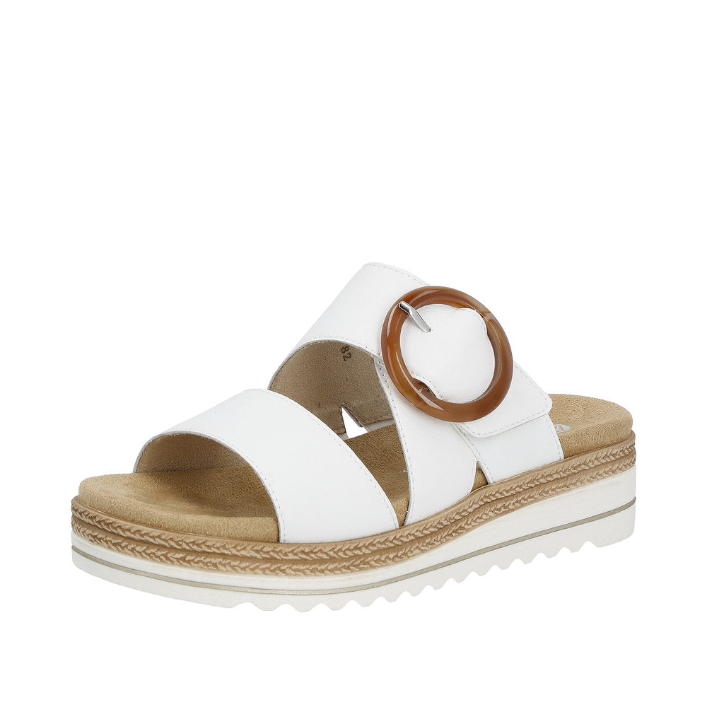 Remonte Women's Style D0Q51 Casual Mule - White