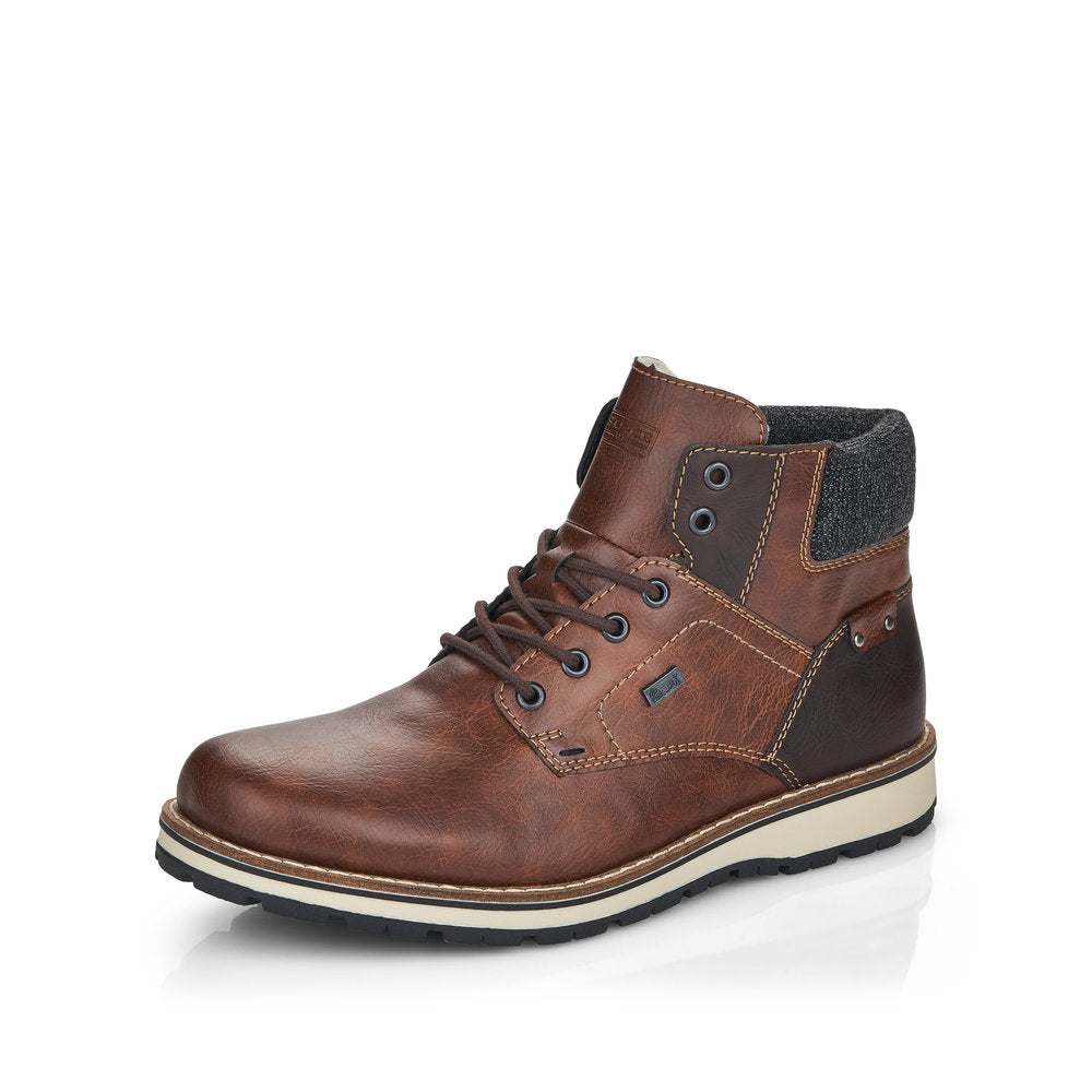 Rieker Synthetic Leather Men's 38434 Ankle Boots - Brown