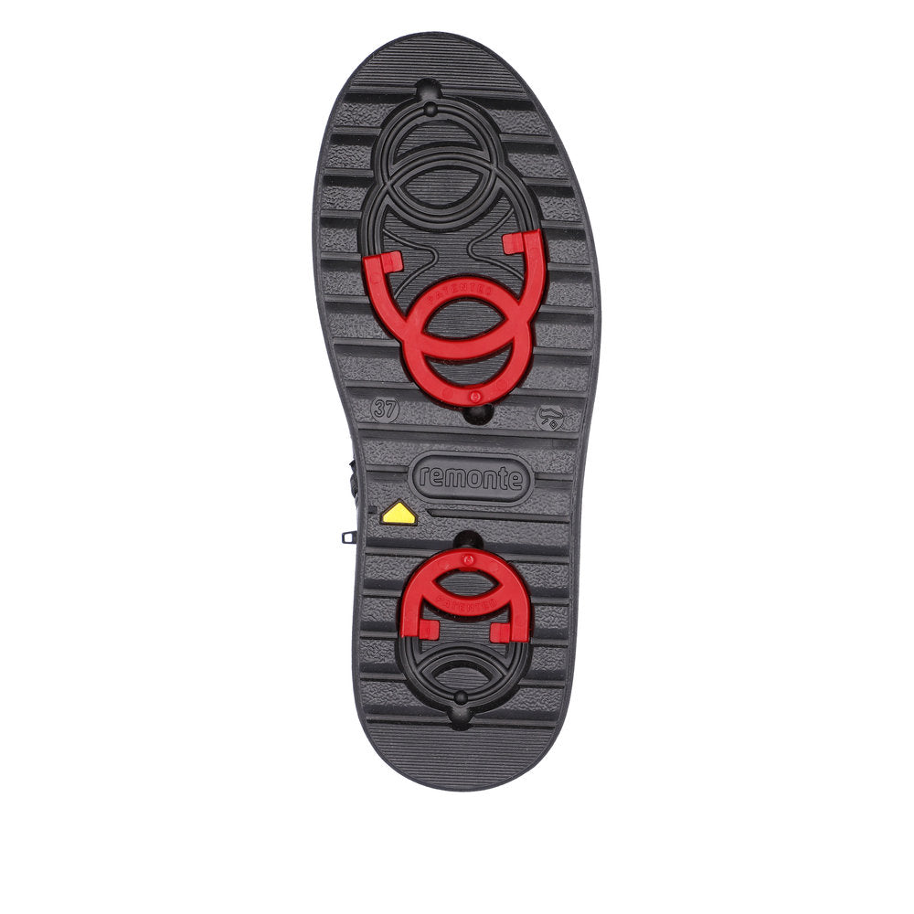 Remonte Leather Women's Mid Height D0U73 Mid-Height Bootsflip Grip - Black rLlz6zBx
