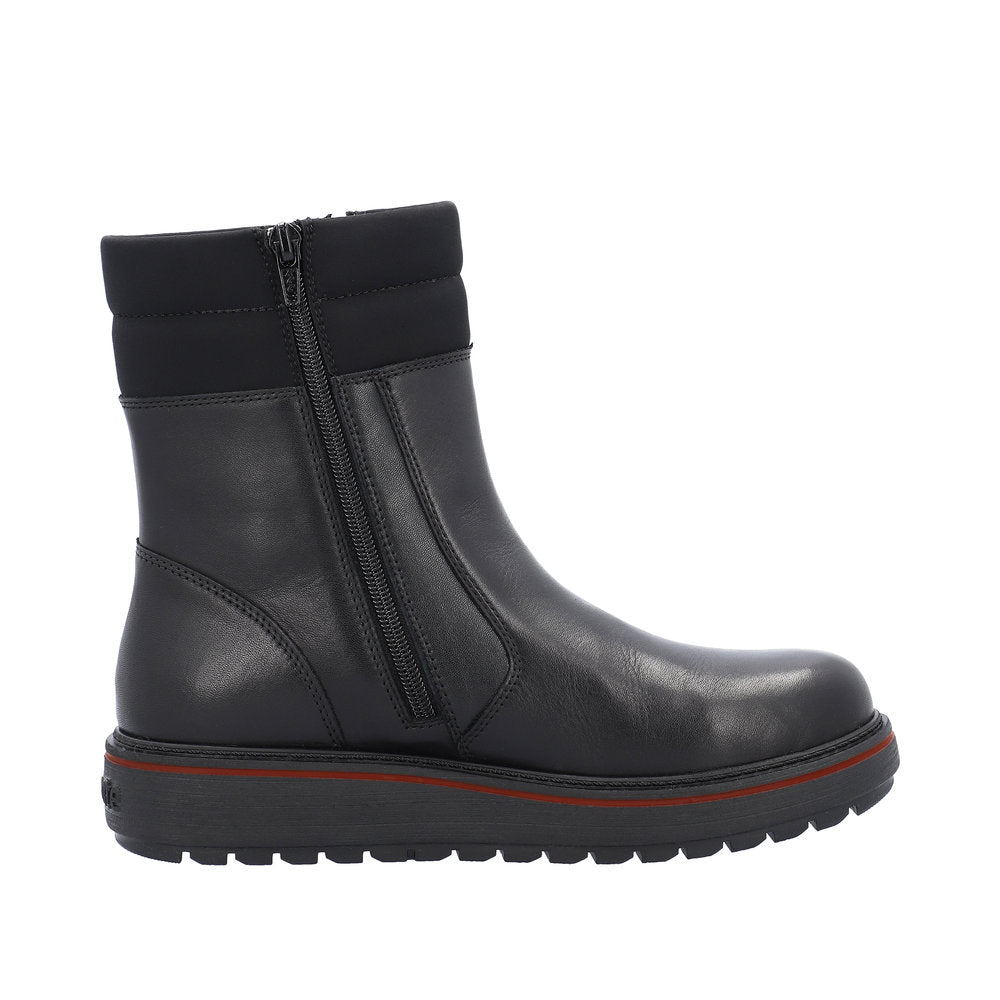 Remonte Leather Women's Mid Height D0U73 Mid-Height Bootsflip Grip - Black rLlz6zBx