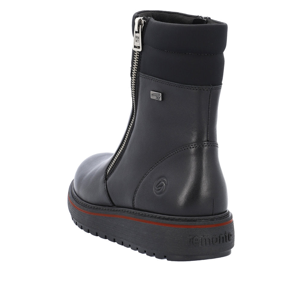 Remonte Leather Women's Mid Height D0U73 Mid-Height Bootsflip Grip - Black rLlz6zBx