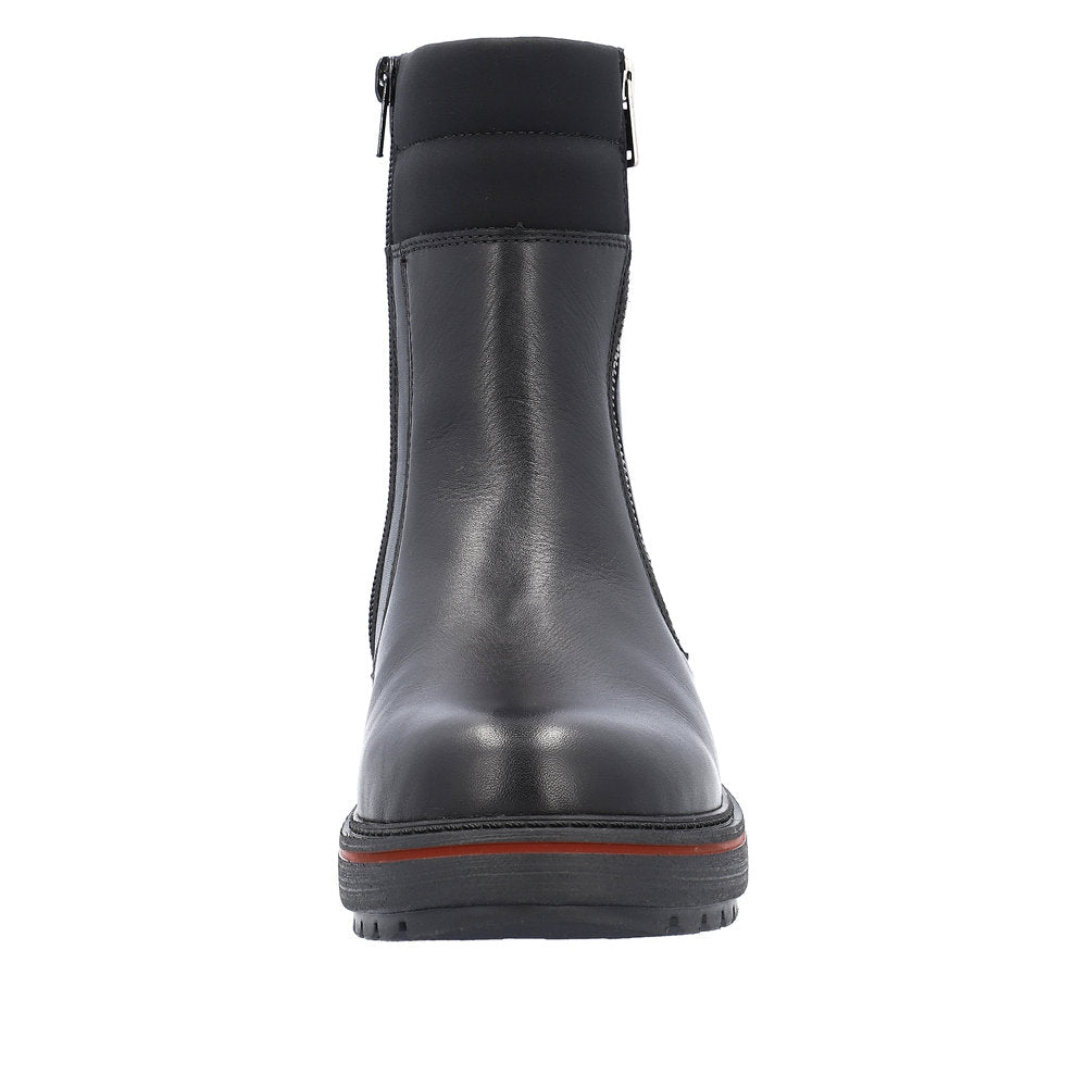 Remonte Leather Women's Mid Height D0U73 Mid-Height Bootsflip Grip - Black rLlz6zBx