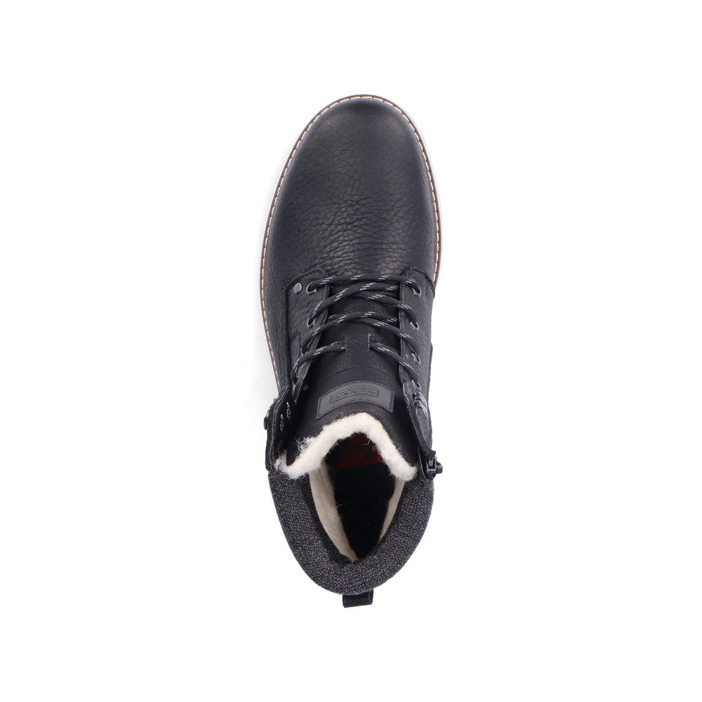Rieker Leather Men's F8301 Ankle Boots Flip Grip - Black 4B7LbsMP