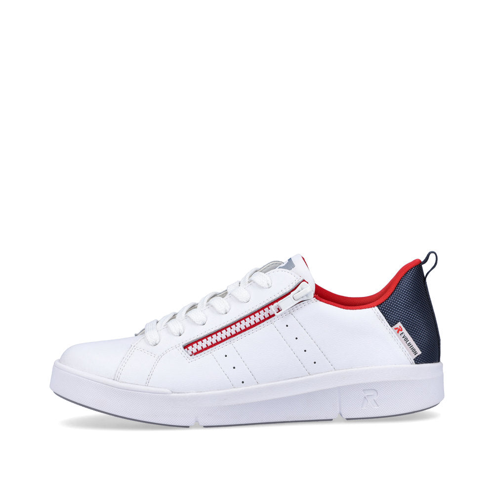 Rieker Evolution Women's Style 41906 Athletic Lace-Up With Zip - White YpwnUWoc