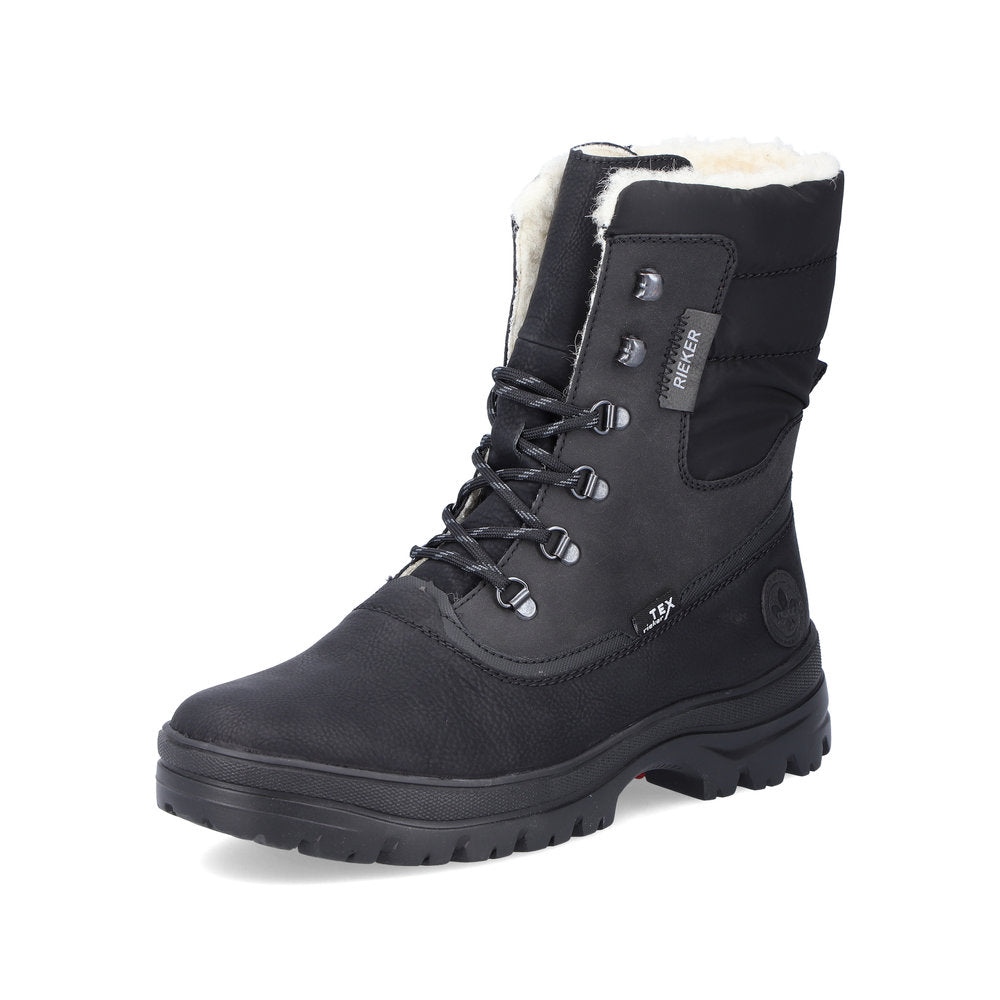 Rieker Synthetic Leather Men's F5424 Ankle Bootsflip Grip - Black