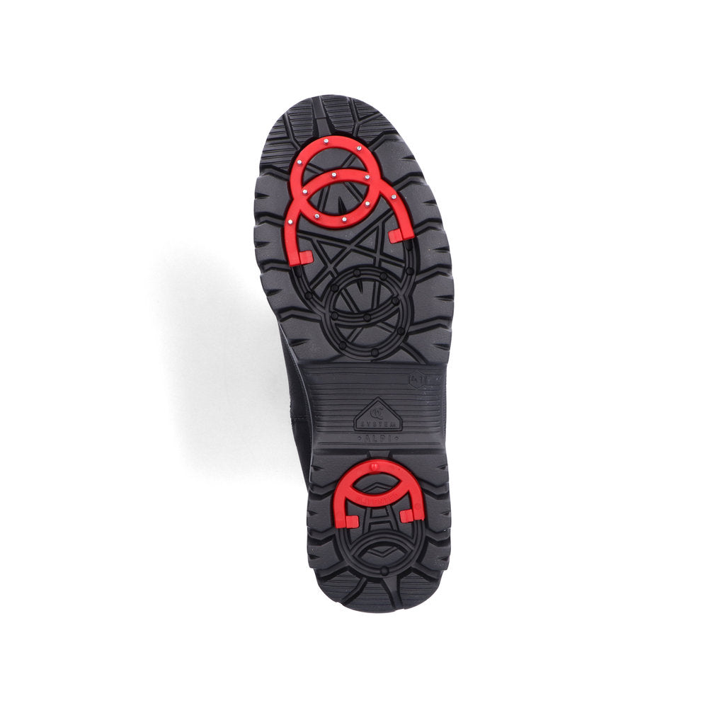 Rieker Synthetic Leather Men's F5424 Ankle Bootsflip Grip - Black NELsbBzV
